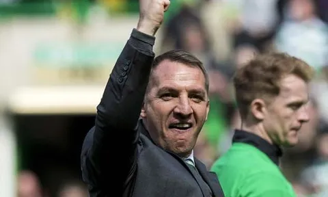 Giúp Celtic bá chủ, HLV Rodgers ăn mừng chờ tới Arsenal