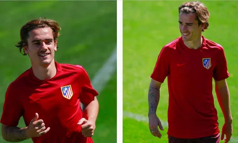 Griezmann tươi như hoa trước giờ chiến với Leicester