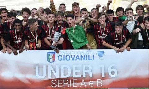 Hạ gục Roma, U16 Milan vô địch giải trẻ Serie A