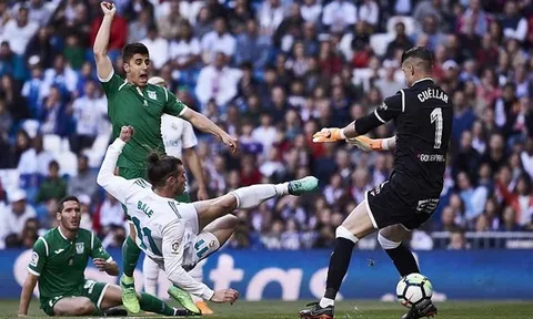 Hàng thủ Leganes bất lực nhìn Gareth Bale xỏ kim thủ thành Cuellar
