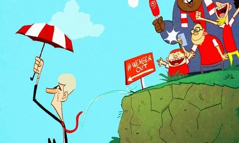 Hí họa Wenger bị đánh tơi tả trước khi rời xa Arsenal