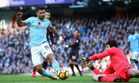 Sergio Aguero dẫn đầu đội hình hay nhất trận Arsenal vs Man City