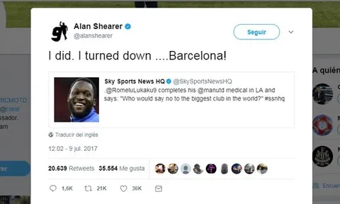 Huyền thoại Anh 'đá đểu' phát ngôn của Lukaku về Man United