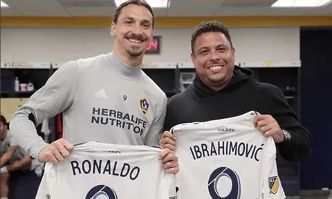 Ibrahimovic mừng ra mặt khi gặp 'Rô béo' ở Mỹ