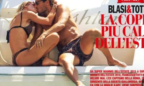 Đỏ mặt với 'cảnh nóng' của Totti và vợ trên bãi biển