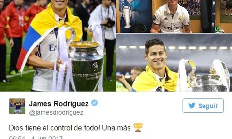 James Rodriguez lủi thủi về một mình khi đồng đội đang ăn mừng