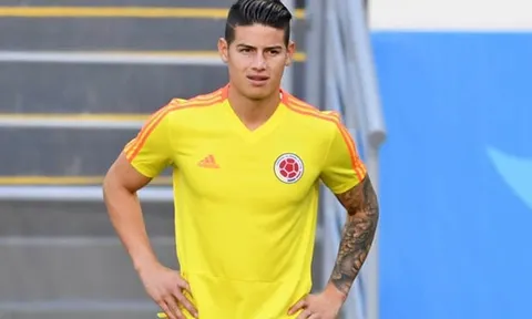 Vì sao James Rodriguez phải ngồi dự bị trận Colombia - Nhật Bản?