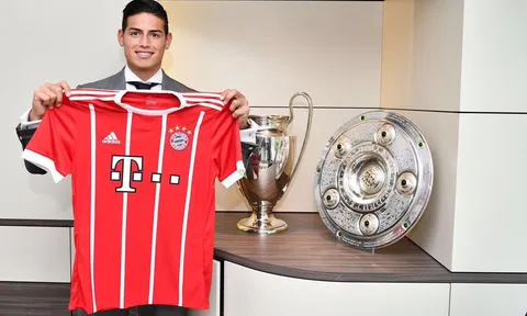 James Rodriguez lập kỷ lục bán áo ngày ra mắt Bayern Munich
