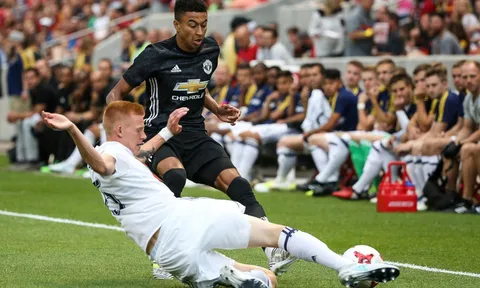 Jesse Lingard chơi khá năng nổ vs Real Salt Lake