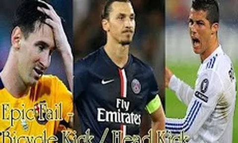 Khi Messi, Ronaldo cũng có siêu phẩm... hỏng