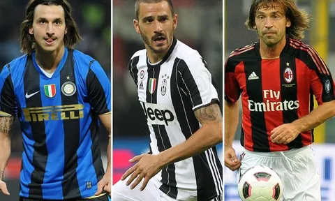 Leonardo Bonucci & 6 danh thủ từng khoác áo Inter, Milan và Juventus
