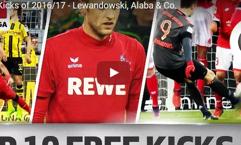 Lewandowski, Alaba và 10 pha sút phạt đẹp nhất Bundesliga mùa này