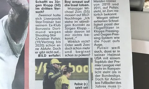 Liverpool chiêu mộ Christian Pulisic: Tham vọng của Klopp