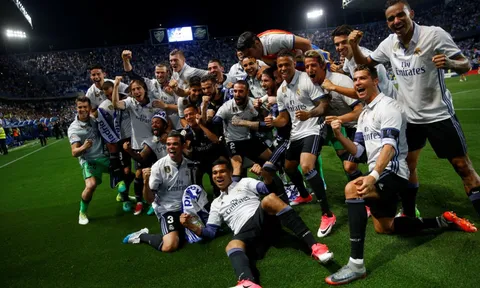 Màn ăn mừng La Liga của Real Madrid