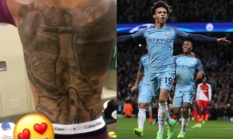 Sao Man City xăm hình ăn mừng lên lưng