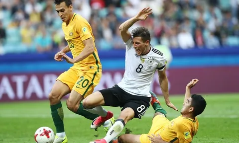 Màn rượt đuổi tỉ số nghẹt thở giữa Đức và Australia trên SVĐ thành phố Sochi