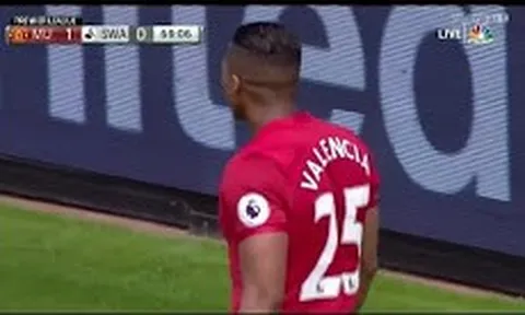 Màn trình diễn của Antonio Valencia vs Swansea