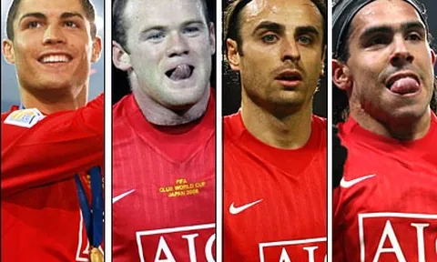 Man Utd và bộ tứ nguyên tử Rooney - Ronaldo - Tevez - Berbatov