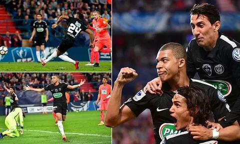 Mbappe lập cú đúp, PSG hướng tới cú ăn ba