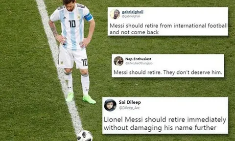 CĐV kêu gọi Messi “bỏ tuyển ngay lập tức” sau thảm bại trước Croatia