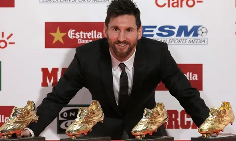 Messi chính thức giành danh hiệu Chiếc Giày Vàng châu Âu