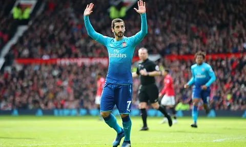 Mkhitaryan ghi bàn, Arsenal vẫn trắng tay trước Man United tại Old Trafford
