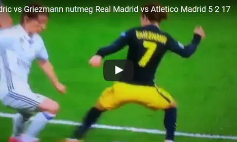 Modric dùng kỹ thuật xỏ háng Griezmann