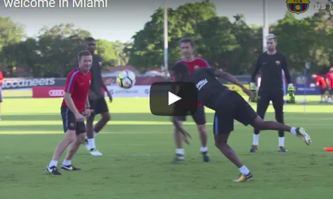 Neymar vẫn 'lạnh như tiền' khi cùng Barca về Miami