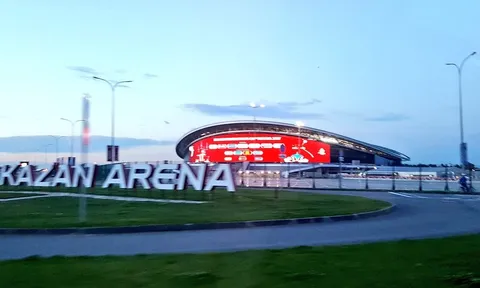 Nga đến Kazan trong thời tiết âm u