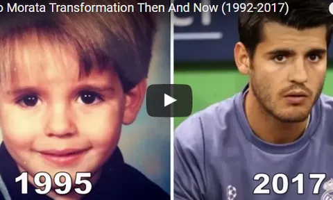 'Nhan sắc' của Morata biến đổi như thế nào từ thời thơ ấu?