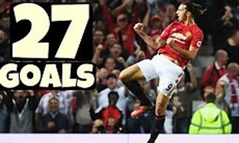 Nhìn lại tất cả các bàn thắng Zlatan Ibrahimovic đã ghi cho Man Utd