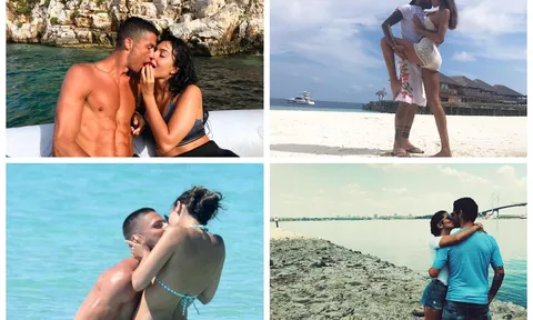 Những khoảnh khắc 'tình bể bình' của sao sân cỏ tại kỳ nghỉ Hè 2018