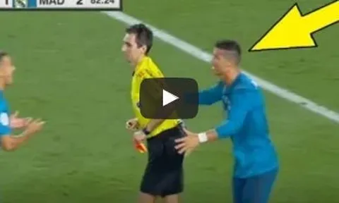 Những lần nổi nóng với trọng tài của Cristiano Ronaldo