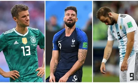 Những tiền đạo có phong độ thảm hoạ tại World Cup 2018