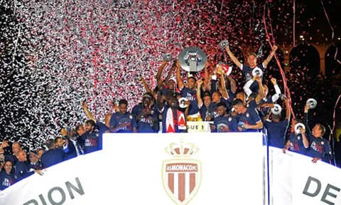 Niềm vui khó tả của Monaco trong ngày đăng quang ngôi vô địch Ligue 1