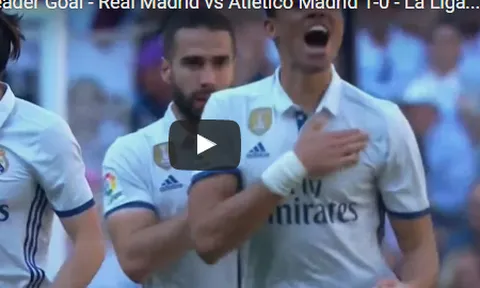 Pha đánh đầu khó tin của Pepe mở tỉ số cho Real Madrid