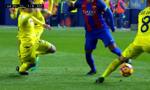 Pha đi bóng ảo diệu của Neymar vs Villarreal