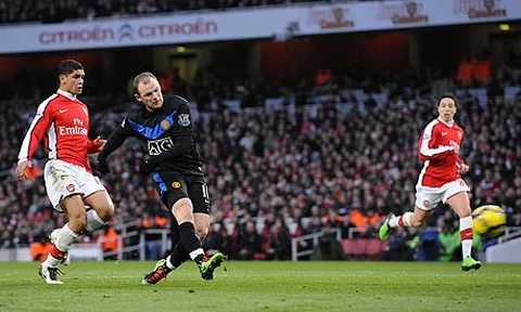Pha phản công nhanh như điện của Rooney và Ronaldo vào lưới Arsenal