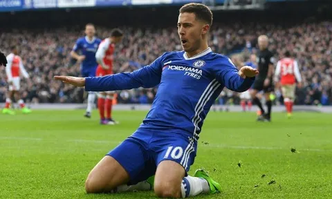 Pha solo đẳng cấp và ghi bàn của Eden Hazard vs Arsenal