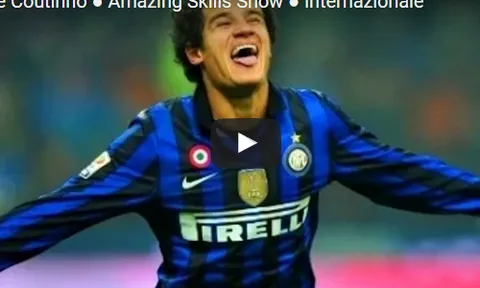 Philippe Coutinho thời còn chơi cho Inter Milan