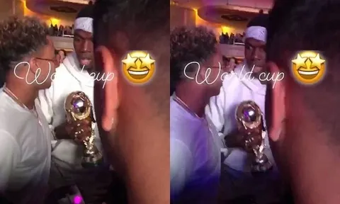 Pogba cho Lingard sờ thử cúp vàng trên đất Mỹ