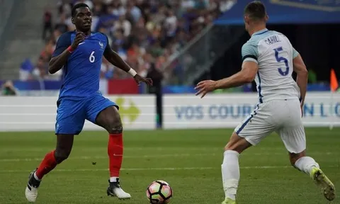 Pogba đảo chân cực hay trước hàng tiền vệ tuyển Anh