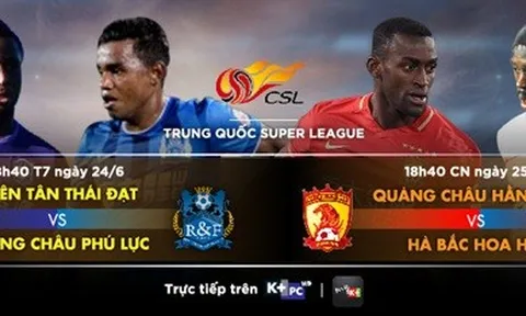 Chinese Super League vòng 14: Xem tướng tài đọ sức