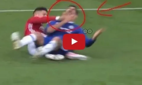 Quay chậm pha va chạm giữa Marcos Rojo vs Diego Costa