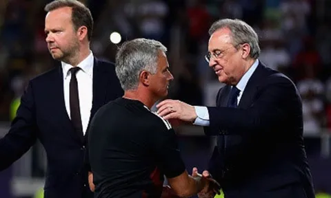 Real hả hê bên chiếc Siêu cúp châu Âu, Mourinho được chủ tịch Perez an ủi