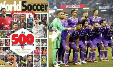 Real Madrid thống trị danh sách 500 cầu thủ nổi bật nhất