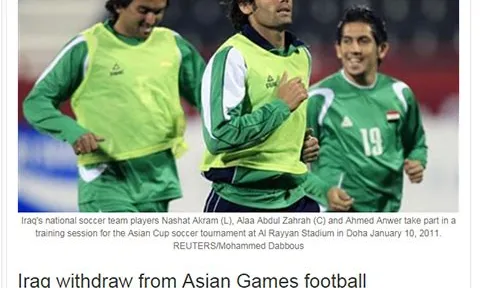 Nghi ngờ gian lận tuổi, Iraq rút khỏi ASIAD Cup 2018?