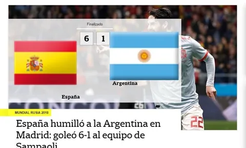 Báo chí xứ tango xấu hổ vì thảm bại của ĐT Argentina