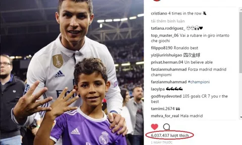 Vô địch châu Âu, Ronaldo phá luôn kỷ lục tương tác trên Instagram