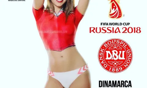 Bỏng mắt với những người mẫu body painting đón World Cup